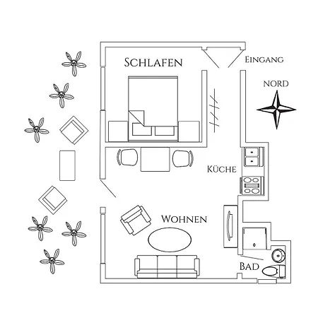 Antares Spiekerooger Gaestehaus-sonnengartenbalkon Suedwest - 4 Lejlighed *